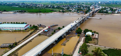 Nam Định: Chính thức hợp long cầu Đống Cao bắc qua sông Đào