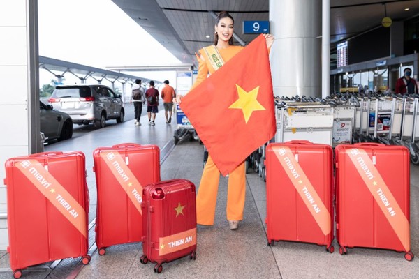 Hoa hậu Thiên Ân chính thức lên đường dự thi Miss Grand International
